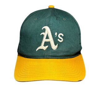 Oakland Athlectics Hat Vintage Triple A Ted Fletcher Green & Yellow Snapback Cap